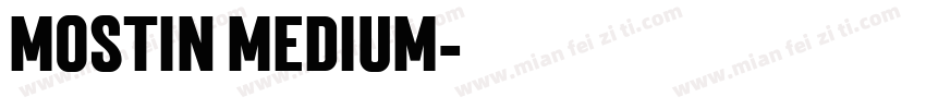 Mostin Medium字体转换
